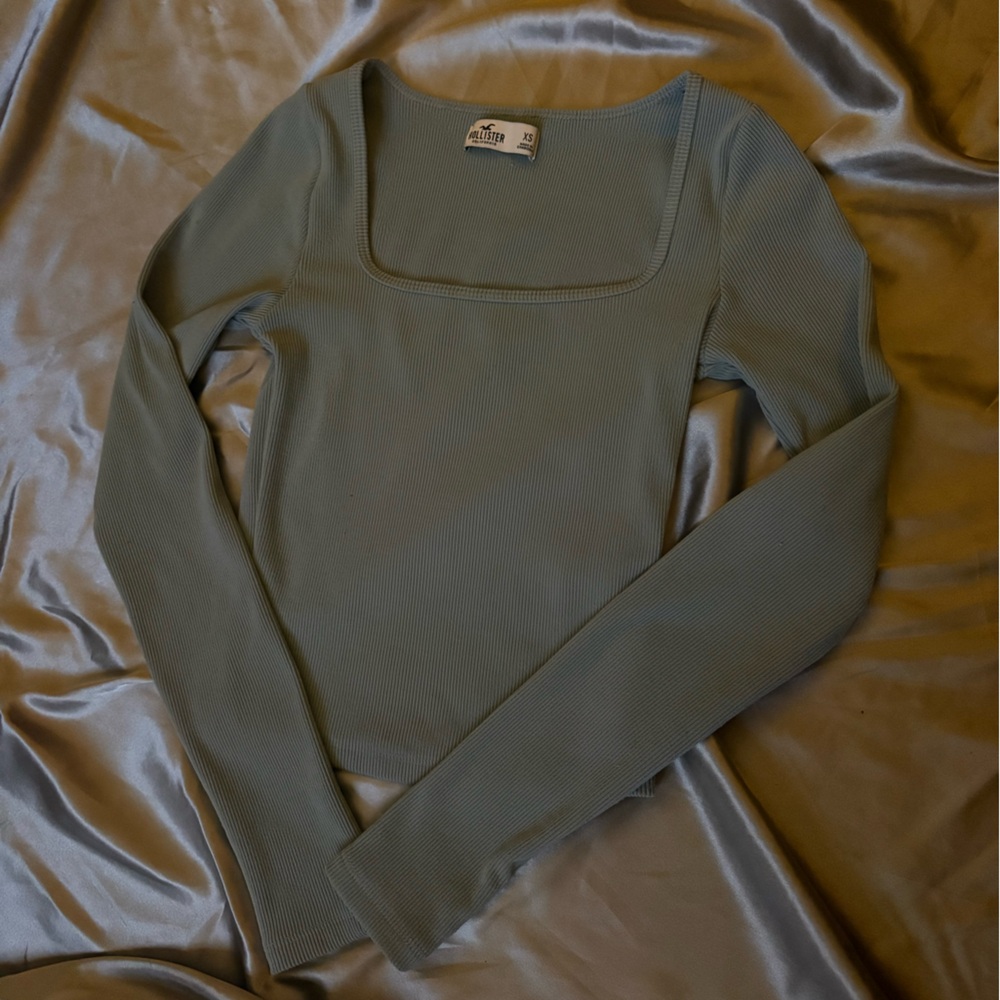 Hollister Ribbed Tank Top in Light Green